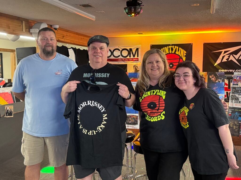 The Morrissey Shirt that I won with County Line Records Staff